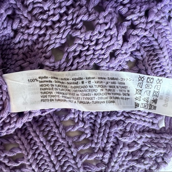 Textured Knit Sweater Cardigan lilac - Picture 6 of 11